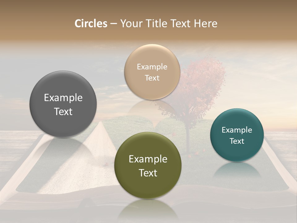 Heart Park Orange PowerPoint Template