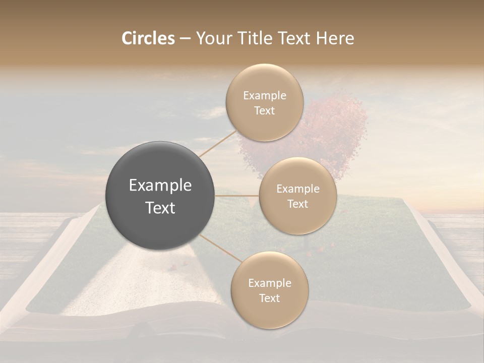 Heart Park Orange PowerPoint Template