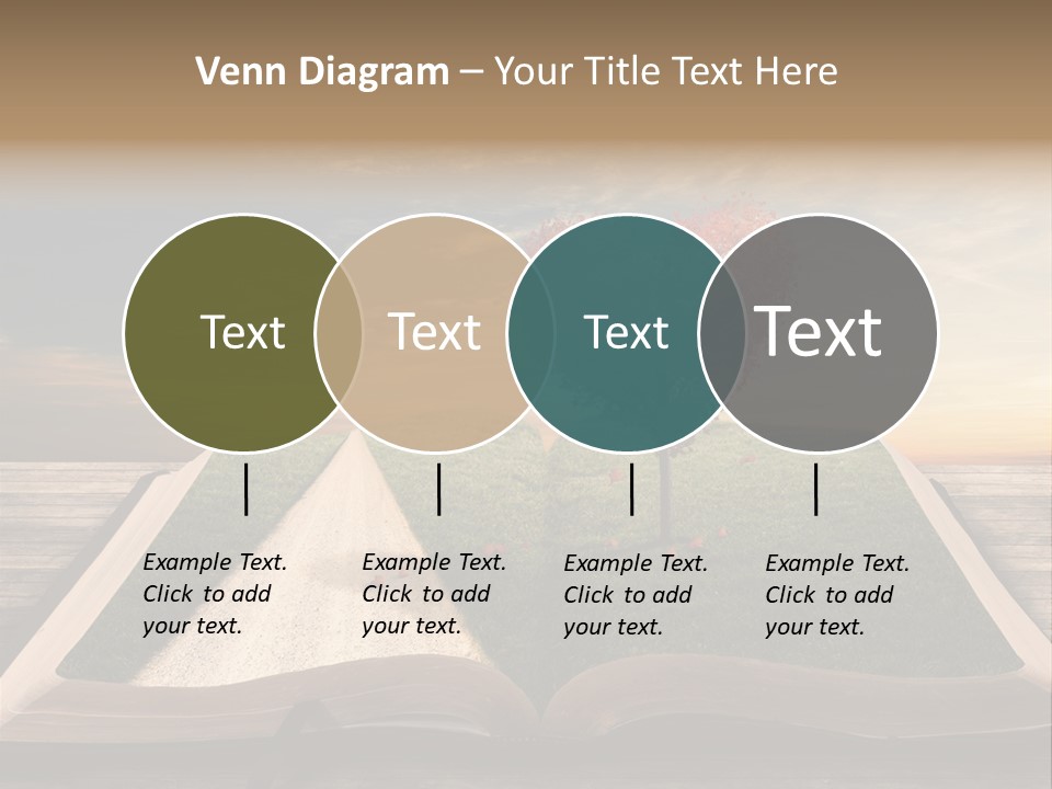 Heart Park Orange PowerPoint Template