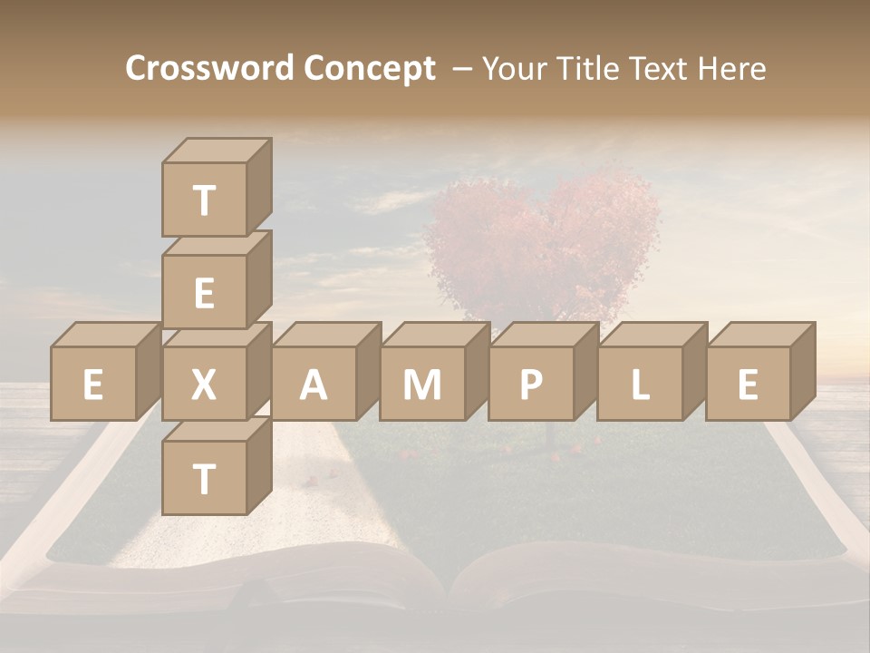 Heart Park Orange PowerPoint Template