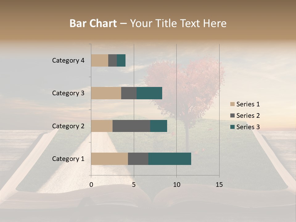 Heart Park Orange PowerPoint Template