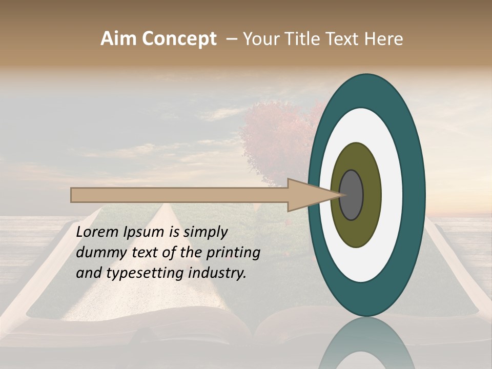 Heart Park Orange PowerPoint Template