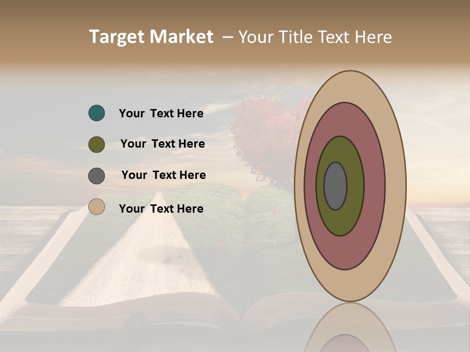 Heart Park Orange PowerPoint Template