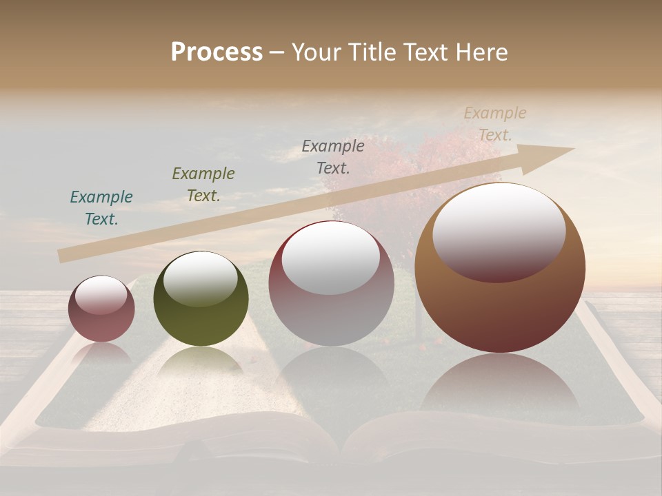 Heart Park Orange PowerPoint Template