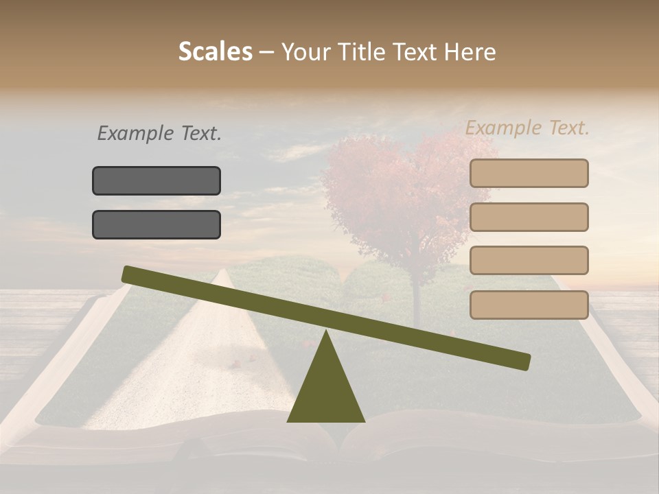 Heart Park Orange PowerPoint Template