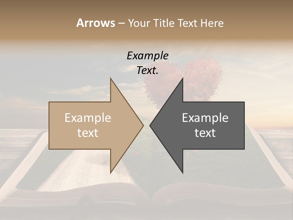 Heart Park Orange PowerPoint Template