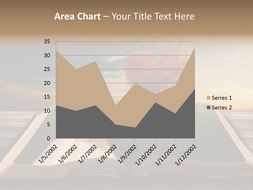 Heart Park Orange PowerPoint Template