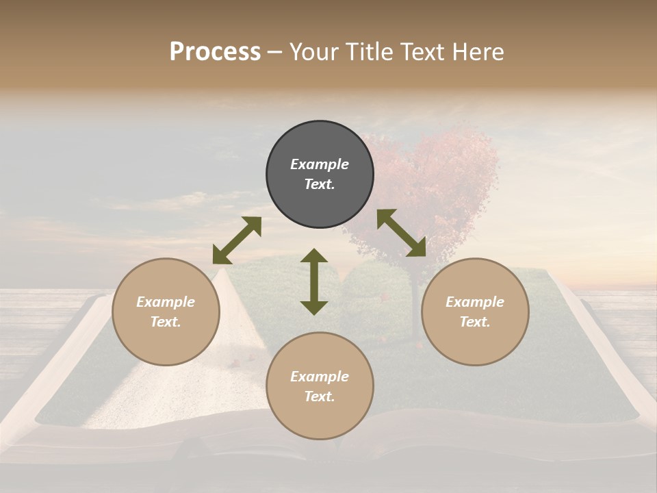 Heart Park Orange PowerPoint Template