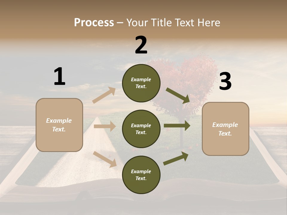 Heart Park Orange PowerPoint Template
