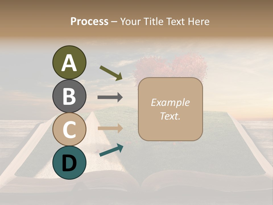 Heart Park Orange PowerPoint Template