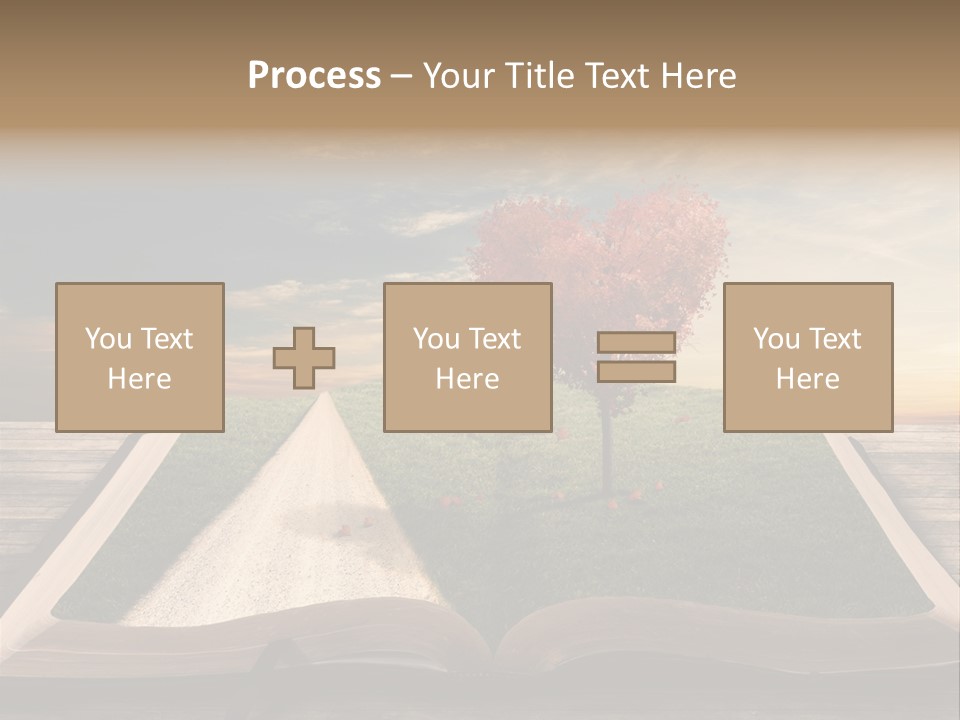 Heart Park Orange PowerPoint Template