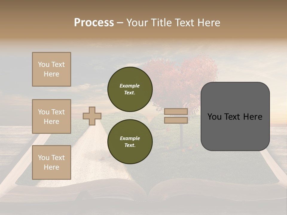 Heart Park Orange PowerPoint Template