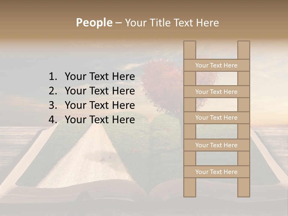 Heart Park Orange PowerPoint Template