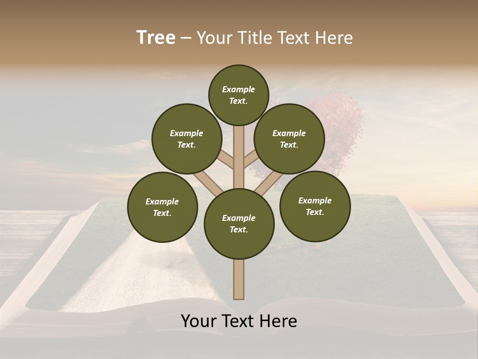 Heart Park Orange PowerPoint Template