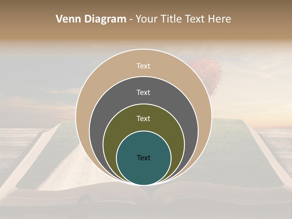 Heart Park Orange PowerPoint Template