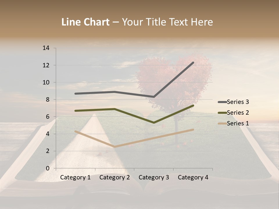 Heart Park Orange PowerPoint Template