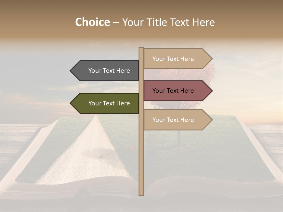 Heart Park Orange PowerPoint Template