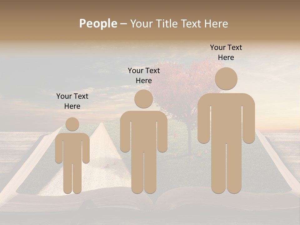 Heart Park Orange PowerPoint Template