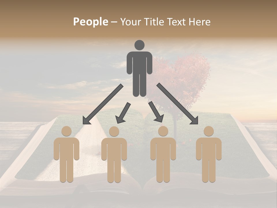 Heart Park Orange PowerPoint Template