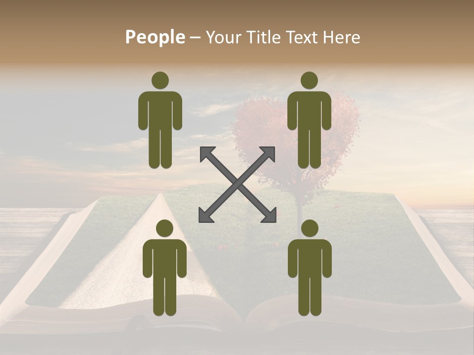 Heart Park Orange PowerPoint Template