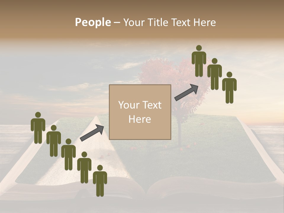 Heart Park Orange PowerPoint Template