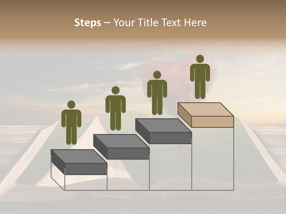 Heart Park Orange PowerPoint Template