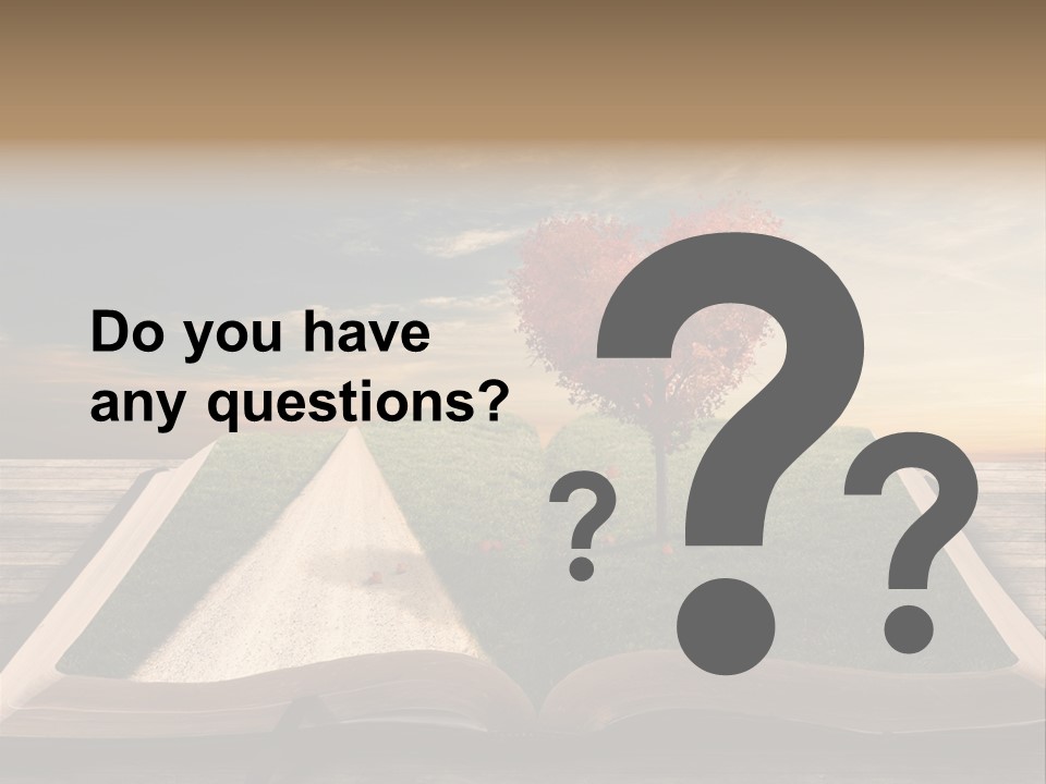 Heart Park Orange PowerPoint Template