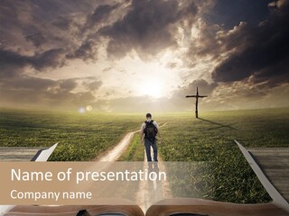 Bright Read Sunset PowerPoint Template