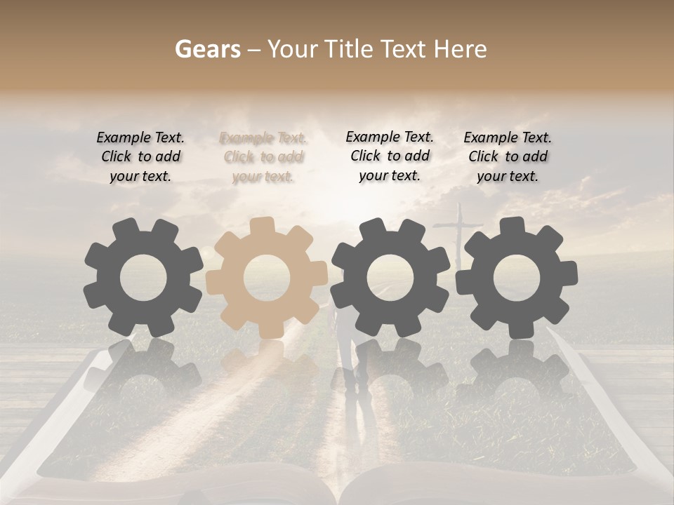 Bright Read Sunset PowerPoint Template