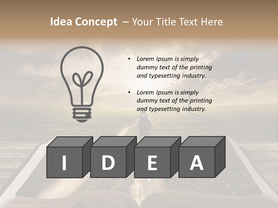 Bright Read Sunset PowerPoint Template