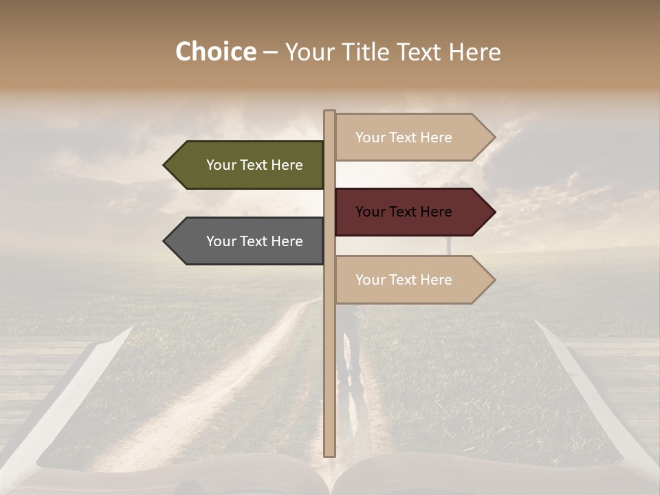 Bright Read Sunset PowerPoint Template