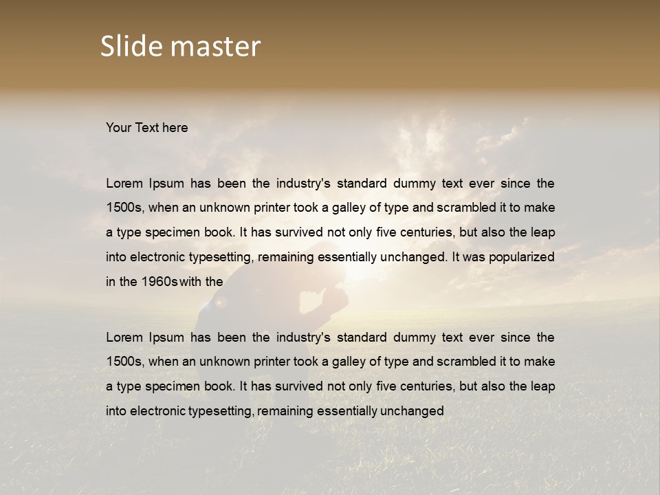 Spirit Dramatic Sunrise PowerPoint Template