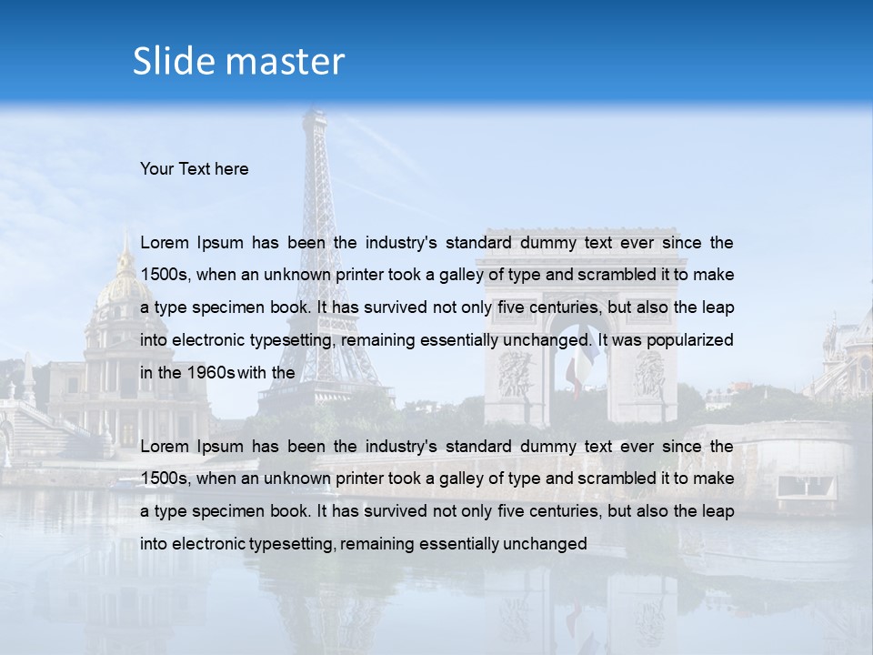 Paris Saintlouis Ciel PowerPoint Template