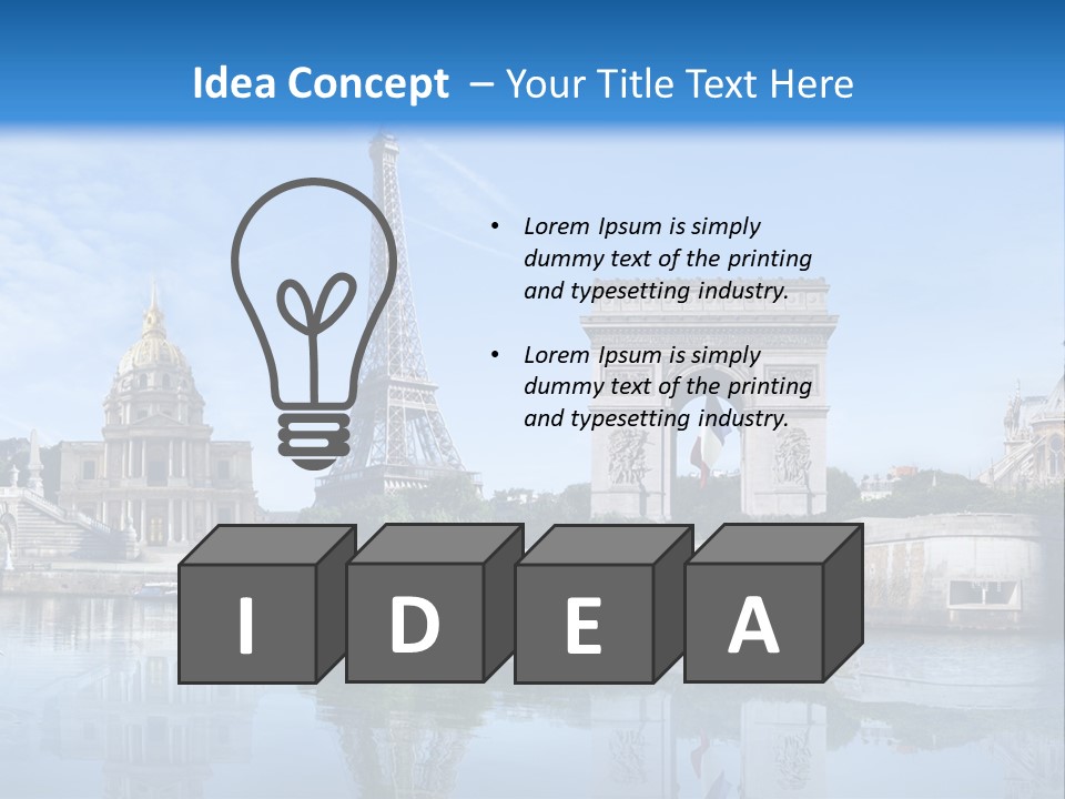 Paris Saintlouis Ciel PowerPoint Template