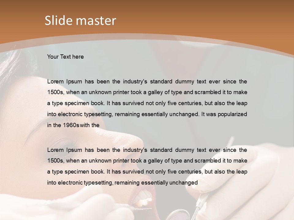 Male Caucasian Mouth PowerPoint Template