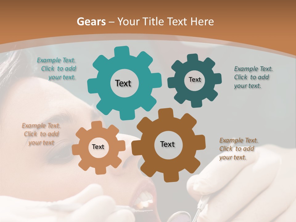 Male Caucasian Mouth PowerPoint Template