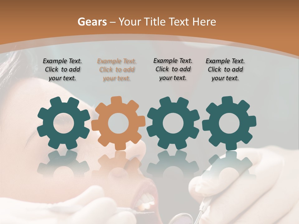 Male Caucasian Mouth PowerPoint Template