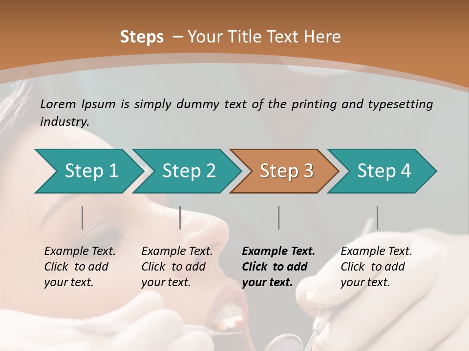 Male Caucasian Mouth PowerPoint Template