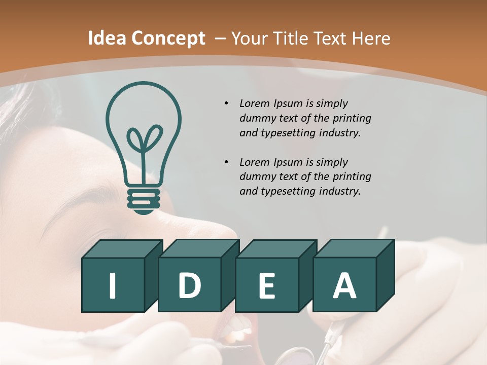 Male Caucasian Mouth PowerPoint Template