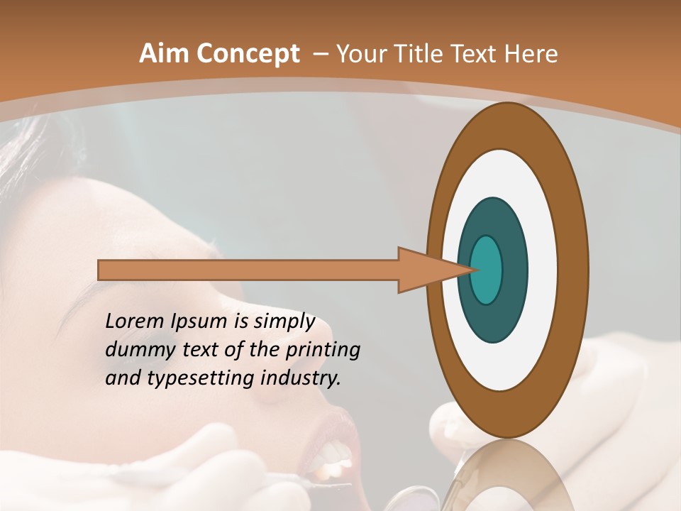 Male Caucasian Mouth PowerPoint Template