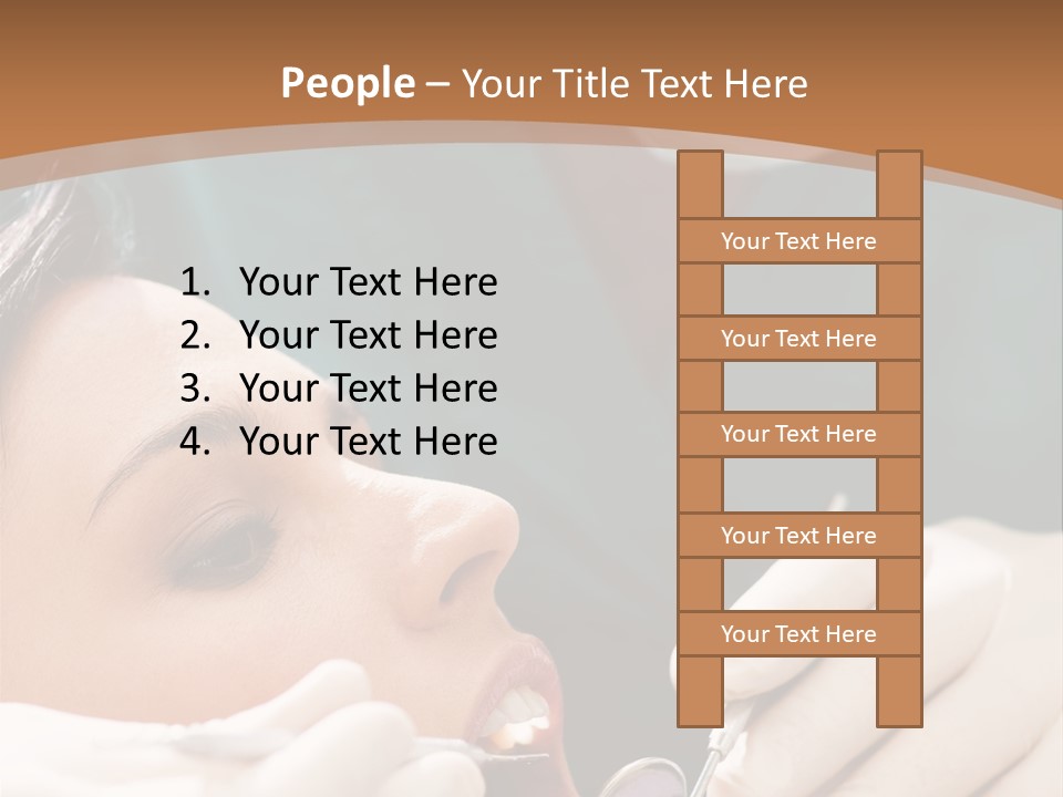 Male Caucasian Mouth PowerPoint Template