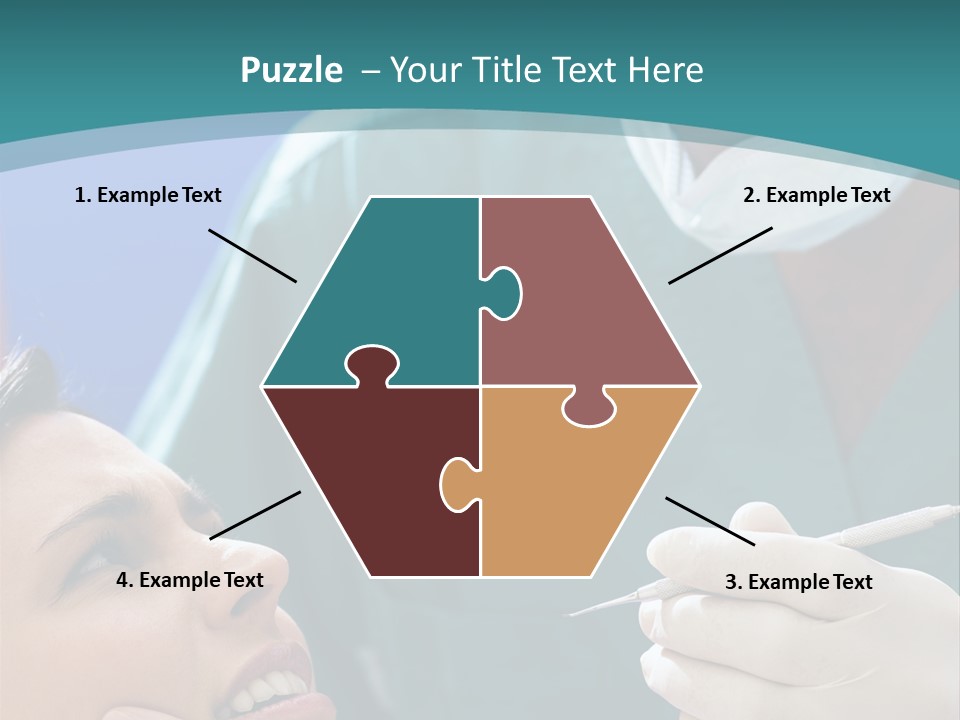 Two People Open Examining PowerPoint Template