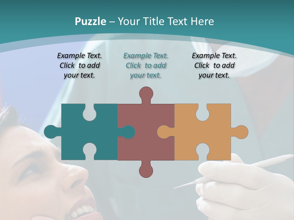 Two People Open Examining PowerPoint Template