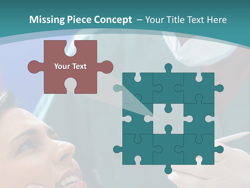 Two People Open Examining PowerPoint Template