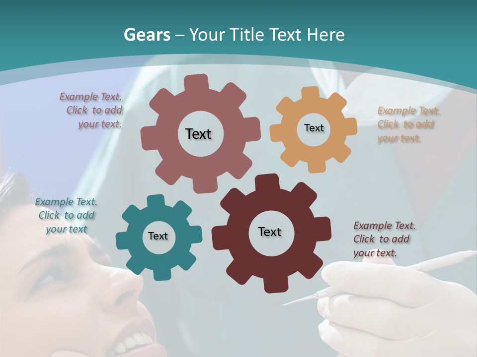 Two People Open Examining PowerPoint Template