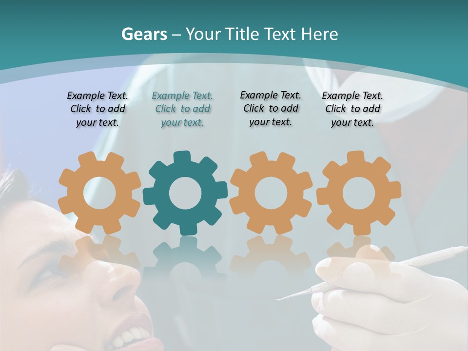 Two People Open Examining PowerPoint Template