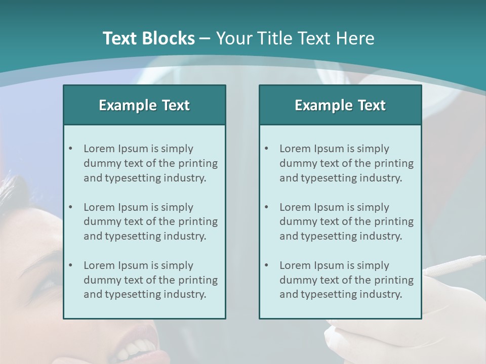 Two People Open Examining PowerPoint Template