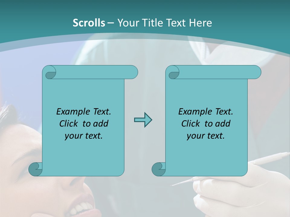 Two People Open Examining PowerPoint Template
