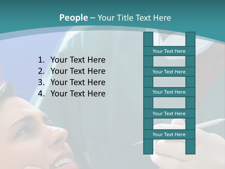 Two People Open Examining PowerPoint Template