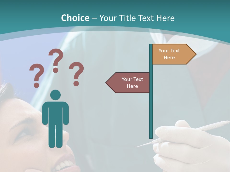 Two People Open Examining PowerPoint Template